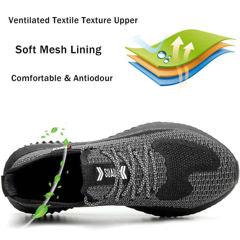 Drecage Steel Toe Safety Shoes for Women Men Work Shoes Industrial & Construction Sneakers Puncture Proof Lightweight Working Shoes - Image 2